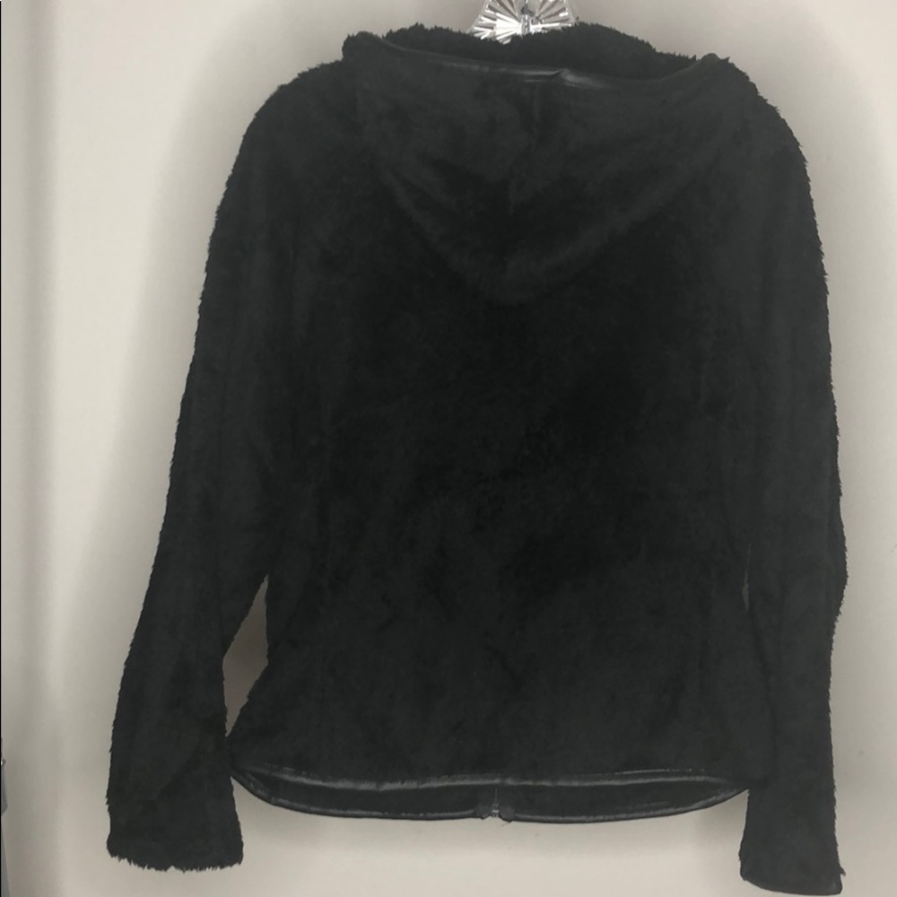 BLACK ZIP UP HOODIE JACKET - Picture 3 of 7